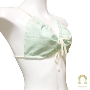 見た目は三角ブラ！暑い夏を快適に過ごせる手づくり下着【はごろもブラ(椿)】