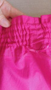 ふんどしパンツのサニタリー用でウエストゴムの本数を追加してみました